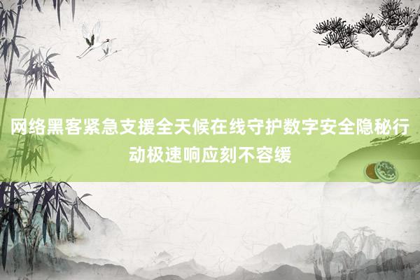 网络黑客紧急支援全天候在线守护数字安全隐秘行动极速响应刻不容缓